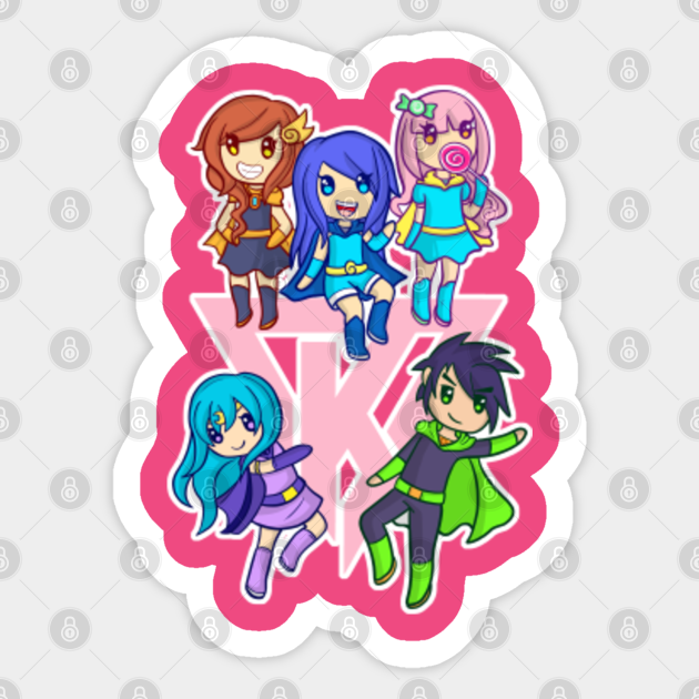 Funneh and the Krew Pink - Its Funneh - Sticker | TeePublic